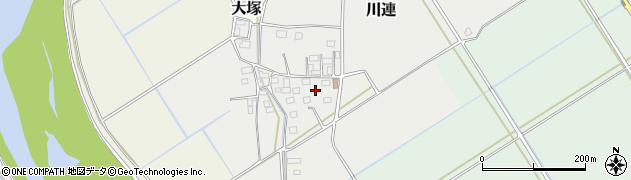 茨城県筑西市川連105周辺の地図