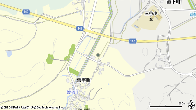〒922-0833 石川県加賀市曾宇町の地図