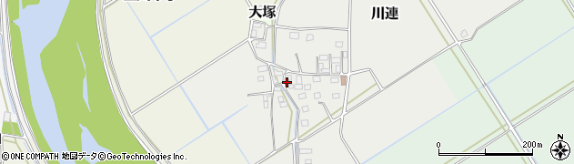 茨城県筑西市川連100周辺の地図