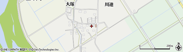 茨城県筑西市川連107周辺の地図