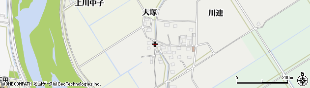 茨城県筑西市川連227周辺の地図