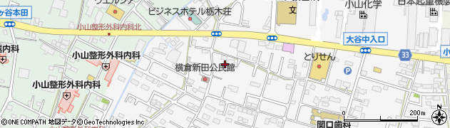 栃木県小山市横倉新田122周辺の地図