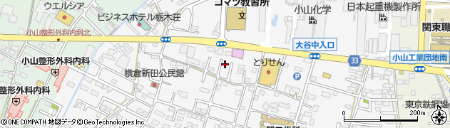 栃木県小山市横倉新田102周辺の地図