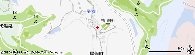 石川県加賀市尾俣町（ル）周辺の地図