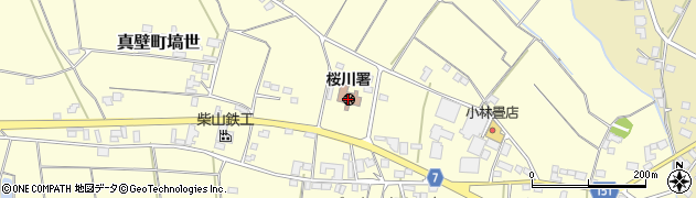 桜川警察署周辺の地図