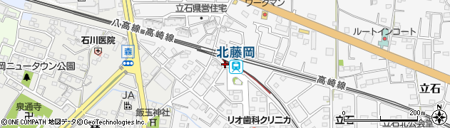 北藤岡駅周辺の地図
