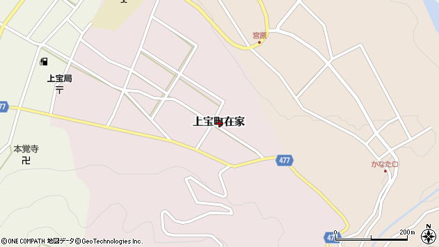 〒506-1313 岐阜県高山市上宝町在家の地図