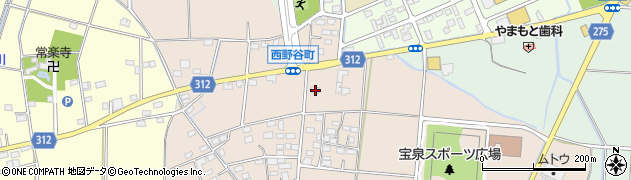 群馬県太田市西野谷町123周辺の地図