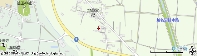 栃木県佐野市越名町323周辺の地図