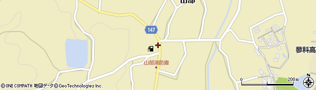 間ケ部商店周辺の地図