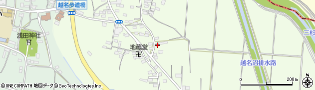 栃木県佐野市越名町141周辺の地図