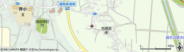 栃木県佐野市越名町301周辺の地図