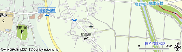 栃木県佐野市越名町338周辺の地図