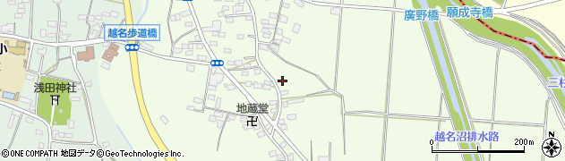 栃木県佐野市越名町352周辺の地図