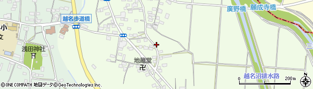 栃木県佐野市越名町351周辺の地図