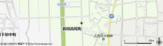 群馬県太田市新田高尾町周辺の地図