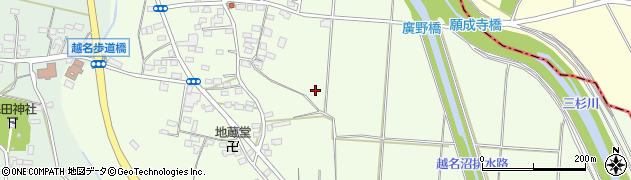 栃木県佐野市越名町496周辺の地図