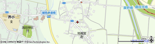 栃木県佐野市越名町362周辺の地図