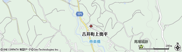 群馬県高崎市吉井町上奥平1215周辺の地図