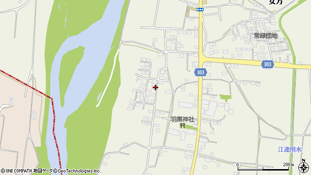 〒308-0854 茨城県筑西市女方の地図