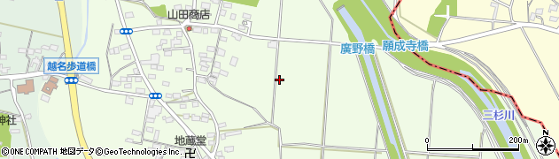 栃木県佐野市越名町489周辺の地図