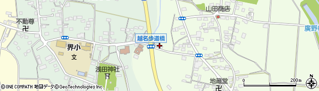 栃木県佐野市越名町232周辺の地図