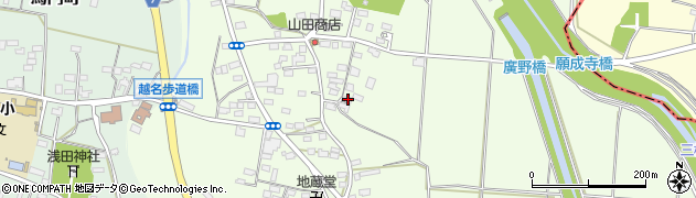 栃木県佐野市越名町410周辺の地図