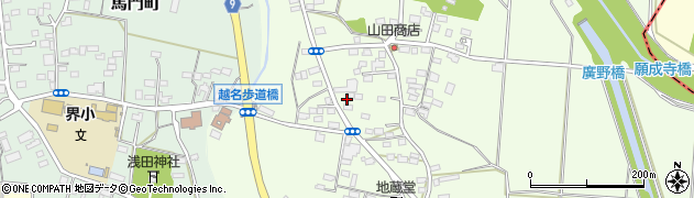 栃木県佐野市越名町370周辺の地図