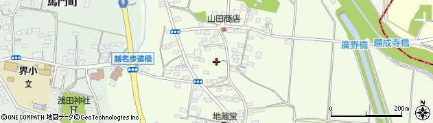 栃木県佐野市越名町360周辺の地図