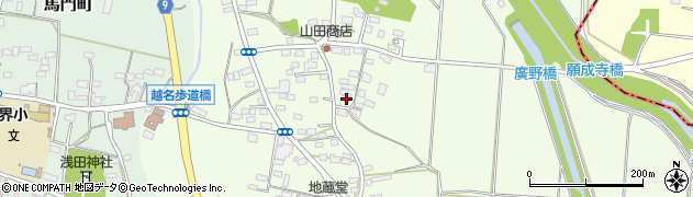 栃木県佐野市越名町394周辺の地図