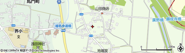 栃木県佐野市越名町367周辺の地図