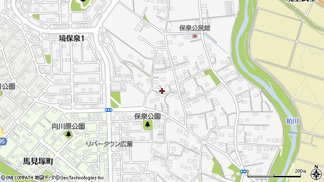 〒370-0128 群馬県伊勢崎市境保泉の地図