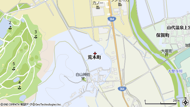 〒922-0278 石川県加賀市荒木町の地図
