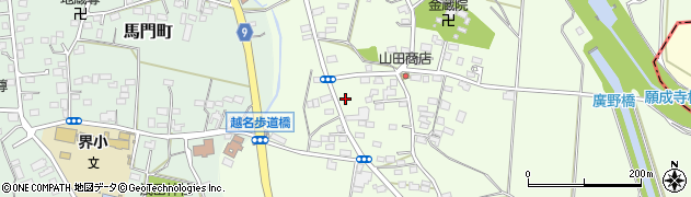 栃木県佐野市越名町371周辺の地図