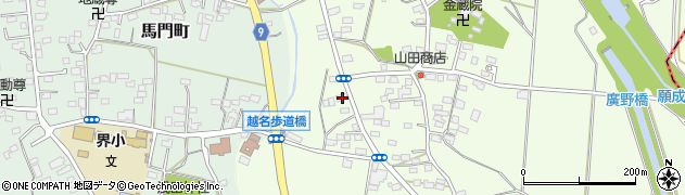 栃木県佐野市越名町279周辺の地図