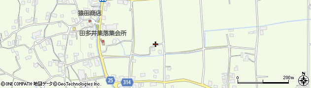 長野県安曇野市堀金三田周辺の地図