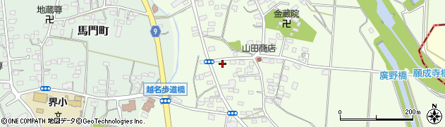 栃木県佐野市越名町378周辺の地図