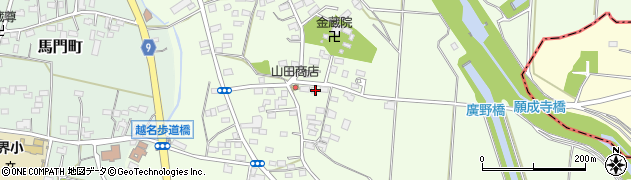 栃木県佐野市越名町388周辺の地図