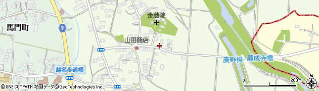 栃木県佐野市越名町419周辺の地図