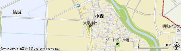 茨城県結城市小森1周辺の地図
