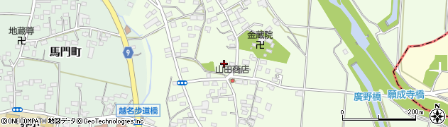 栃木県佐野市越名町801周辺の地図