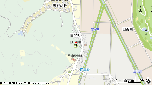 〒922-0832 石川県加賀市百々町の地図