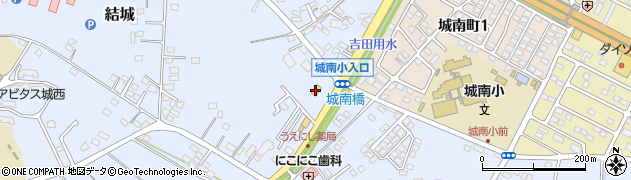 ファミリーマート結城城南店周辺の地図