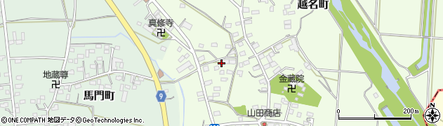 栃木県佐野市越名町814周辺の地図