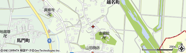 栃木県佐野市越名町784周辺の地図