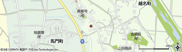 栃木県佐野市越名町266周辺の地図