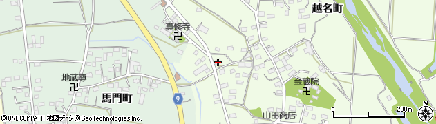 栃木県佐野市越名町1153周辺の地図