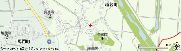 栃木県佐野市越名町785周辺の地図