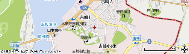 福井県あわら市吉崎1丁目周辺の地図