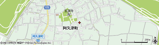 群馬県高崎市阿久津町周辺の地図